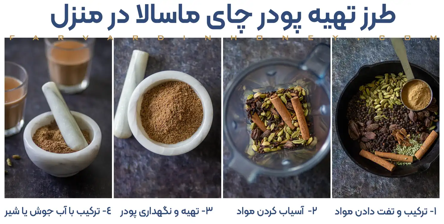 طرز تهیه پودر چای ماسالا- طرز تهیه چای ماسالا با پودر آماده
