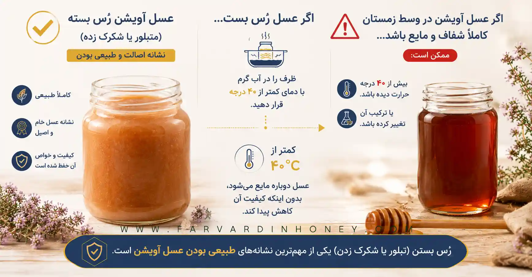 طبع عسل آویشن_رنگ عسل آویشن