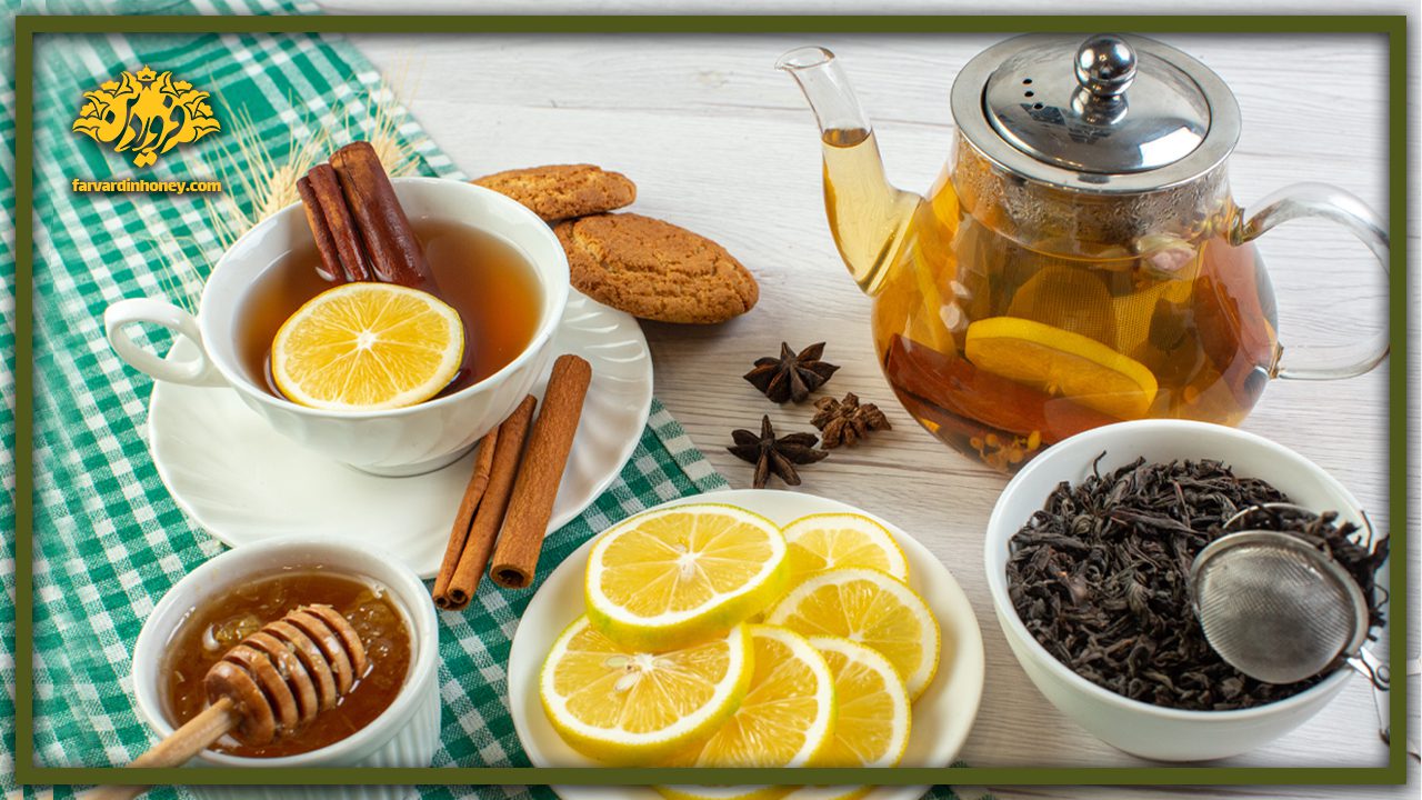 خواص چای سبز و عسل طبیعی - عسل فروردین